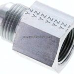 Reduziernippel UN 1-1/16"-12(JIC-AG)-NPT 3/4"(IG), Stahl verzinkt