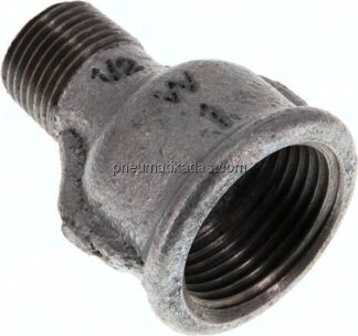 Reduziernippel R 1/2"(AG)-Rp 1"(IG), Temperguss verzinkt