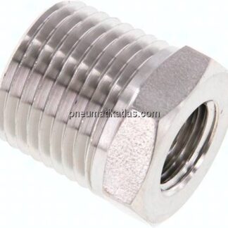 Reduziernippel NPT 1/2"(AG)-NPT 1/4"(IG), 1.4571