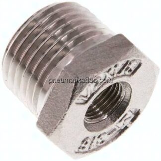 Reduziernippel R 1/2"(AG)-Rp 1/8"(IG), 1.4408