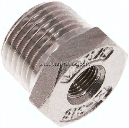 Reduziernippel R 1/2"(AG)-Rp 1/8"(IG), 1.4408