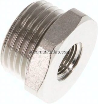 Reduziernippel G 1/2"(AG)-G 1/8"(IG), Messing vernickelt
