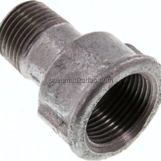 Reduziernippel R 1/2"(AG)-Rp 3/4"(IG), Temperguss verzinkt