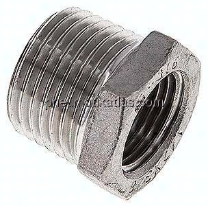 Reduziernippel NPT 1/2"(AG)-NPT 3/8"(IG), 1.4408