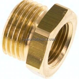 Reduziernippel G 1/2"(AGh)-G 3/ 8"(IG), Messing