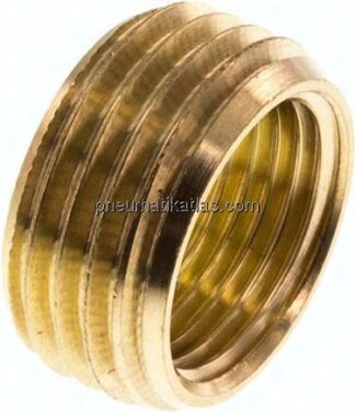Reduziernippel ohne Bund G 1/2"(AG)-G 3/8"(IG), Messing