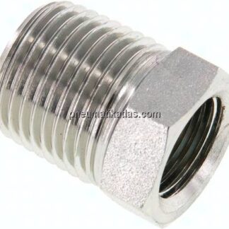 Reduziernippel NPT 1/2"(AG)-NPT 3/8"(IG), Stahl verzinkt