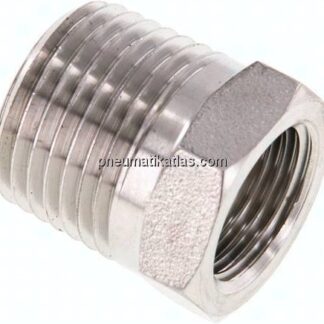 Reduziernippel NPT 1/2"(AG)-NPT 3/8"(IG), 1.4571