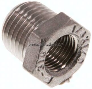 Reduziernippel R 1/4"(AG)-Rp 1/8"(IG), 1.4408