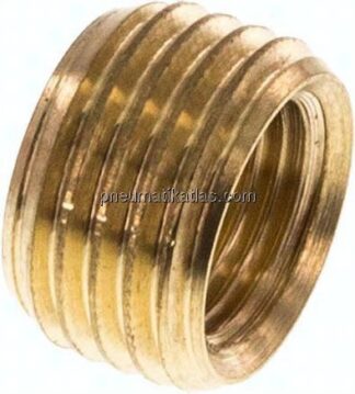Reduziernippel ohne Bund G 1/4"(AG)-G 1/8"(IG), Messing