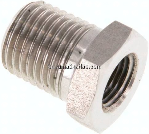 Reduziernippel NPT 1/4"(AG)-NPT 1/8"(IG), 1.4571