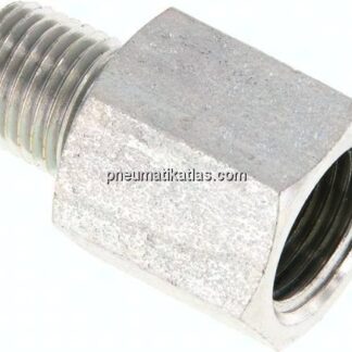 Reduziernippel NPT 1/4"(AG)-NPT 3/8"(IG), Stahl verzinkt