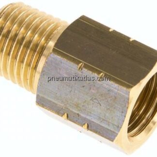 Reduziernippel NPT 1/4"(AG)-G 1/4"(IG), Messing