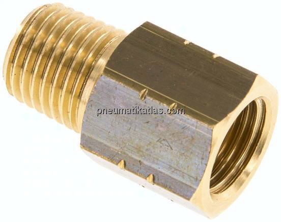 Reduziernippel NPT 1/4"(AG)-G 1/4"(IG), Messing