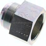 Reduziernippel UN 1-7/8"-12(JIC-AG)-G 1-1/2"(IG), Stahl verzinkt