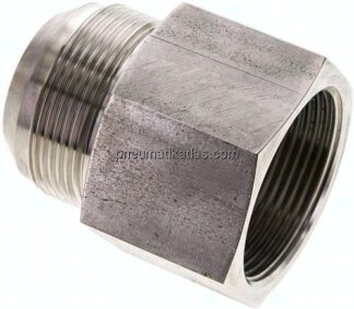Reduziernippel UN 1-7/8"-12(JIC-AG)-G 1-1/2"(IG), 1.4571