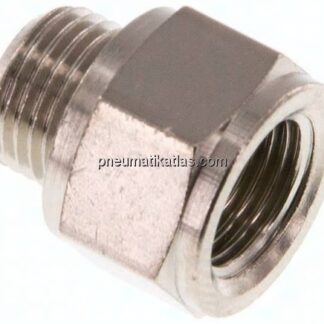 Gewindeverlängerung G 1/8"-10mm, Messing vernickelt