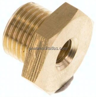Reduziernippel G 1/8"(AG)-M 5(IG), Messing