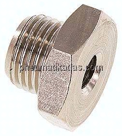 Reduziernippel G 1/8"(AG)-M 5(IG), Messing vernickelt