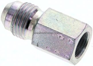 Reduziernippel UNF 1/2"-20(JIC-AG)-G 1/8"(IG), Stahl verzinkt