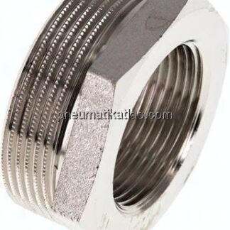 Reduziernippel G 2"(AG)-G 1-1/4"(IG), Messing vernickelt