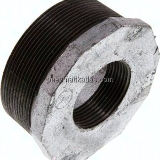 Reduziernippel R 3"(AG)-Rp 1-1/2"(IG), Temperguss verzinkt
