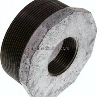 Reduziernippel R 3"(AG)-Rp 1-1/4"(IG), Temperguss verzinkt