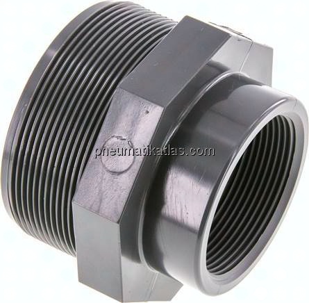 Reduziernippel G 3"(AG)-Rp 2"(IG), PVC-U