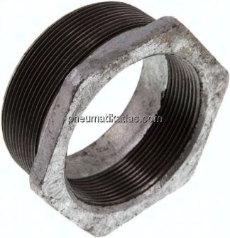 Reduziernippel R 3"(AG)-Rp 2-1/2"(IG), Temperguss verzinkt