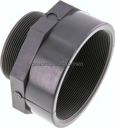 Reduziernippel G 3"(AG)-Rp 4"(IG), PVC-U