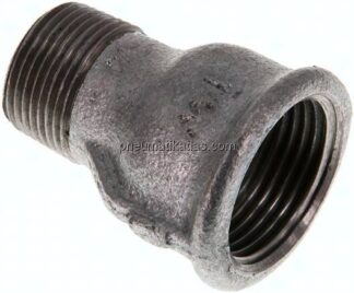 Reduziernippel R 3/4"(AG)-Rp 1"(IG), Temperguss verzinkt