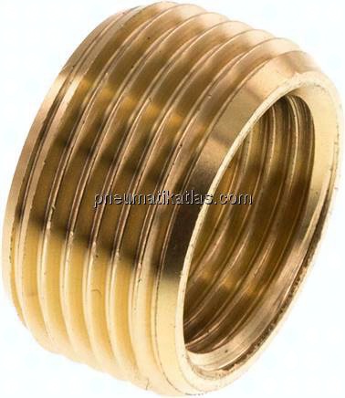 Reduziernippel ohne Bund G 3/4"(AG)-G 1/2"(IG), Messing