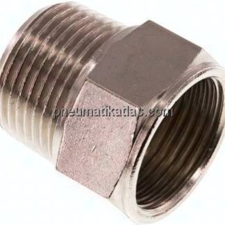 Reduziernippel R 3/4"(AG)-Rp 3/4"(IG), Messing vernickelt