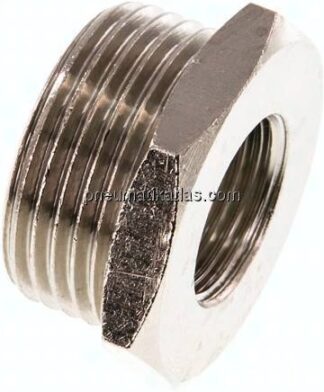 Reduziernippel G 3/4"(AG)-G 3/8"(IG), Messing vernickelt