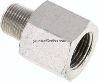 Reduziernippel NPT 3/8"(AG)-NPT 1/2"(IG), Stahl verzinkt