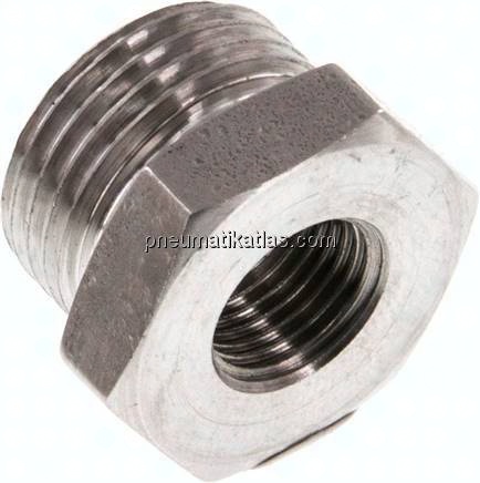 Reduziernippel G 3/8"(AG)-G 1/8"(IG), 1.4571