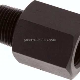 Reduziernippel NPT 3/8"(AG)-G 3/8"(IG), Stahl nitriert
