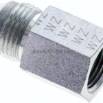 Reduziernippel UNF 3/4"-16(JIC-AG)-NPT 3/8"(IG), Stahl verzinkt