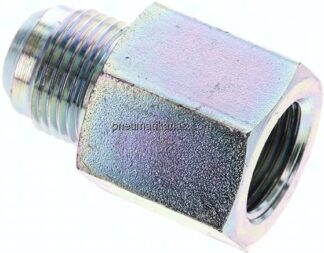 Reduziernippel UNF 7/8"-14(JIC-AG)-G 1/2"(IG), Stahl verzinkt