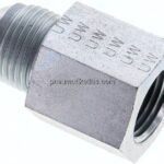 Reduziernippel UNF 7/8"-14(JIC-AG)-NPT 1/2"(IG), Stahl verzinkt