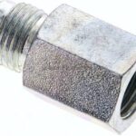 Reduziernippel UNF 9/16"-18(JIC-AG)-G 1/4"(IG), Stahl verzinkt