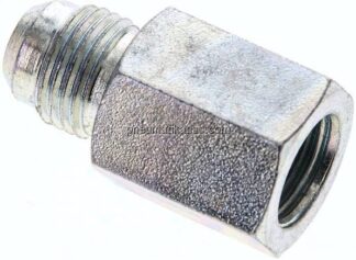 Reduziernippel UNF 9/16"-18(JIC-AG)-G 1/4"(IG), Stahl verzinkt