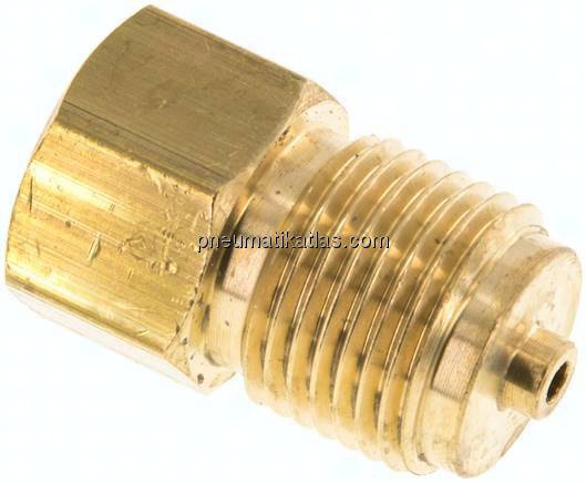 Manom.-Reduzierung G 1/2"(AG)-G 1/8"(IG). Messing, 35mm