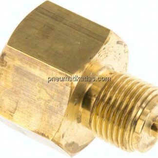 Manom.-Reduzierung G 1/2"(AG)-G 3/4"(IG). Messing, 45mm