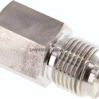 Manom.-Reduzierung G 1/2"(AG)-G 3/8"(IG). 1.4571, 45mm