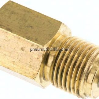 Manom.-Reduzierung G 1/2"(AG)-G 3/8"(IG). Messing, 45mm
