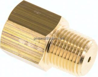 Manom.-Reduzierung NPT 1/2"(AG)-G 1/2"(IG). Messing, 44mm