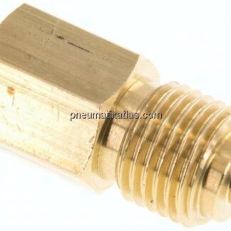Manom.-Reduzierung G 1/4"(AG)-G 1/8"(IG). Messing, 28mm