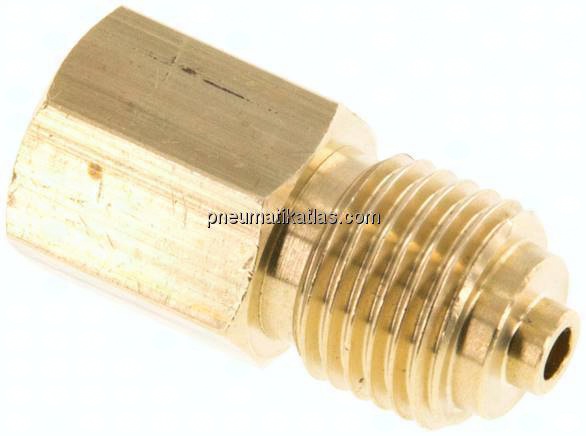 Manom.-Reduzierung G 1/4"(AG)-G 1/8"(IG). Messing, 28mm