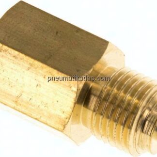 Manom.-Reduzierung G 1/4"(AG)-M 12x1,5(IG). Messing, 32mm